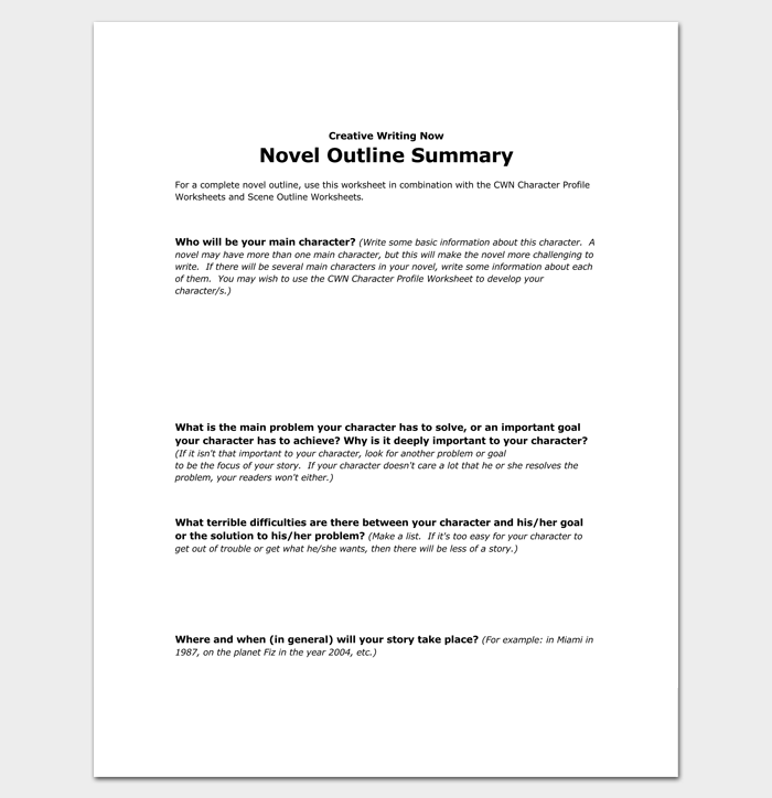 Summary essay outline