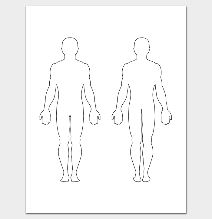 Printable Body Outline PDF Front and Back