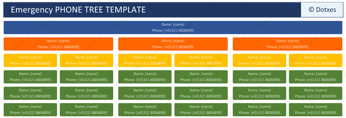 Phone Tree Template for Word and Excel® Dotxes