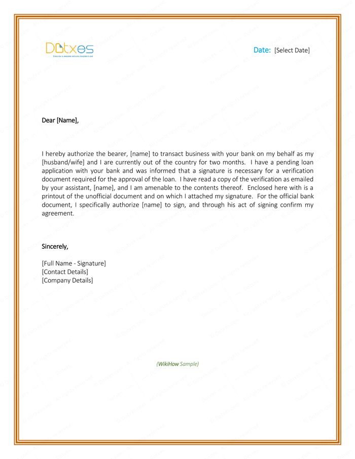 sample printable authorization letter Printable Samples 6 Free and Formats Authorization Letter